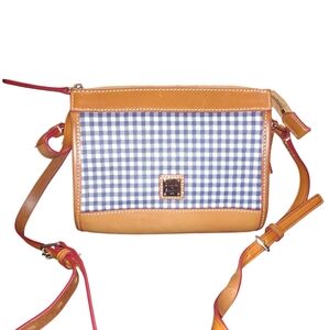 Dooney & Bourke Blue and Tan Crossbody Bag